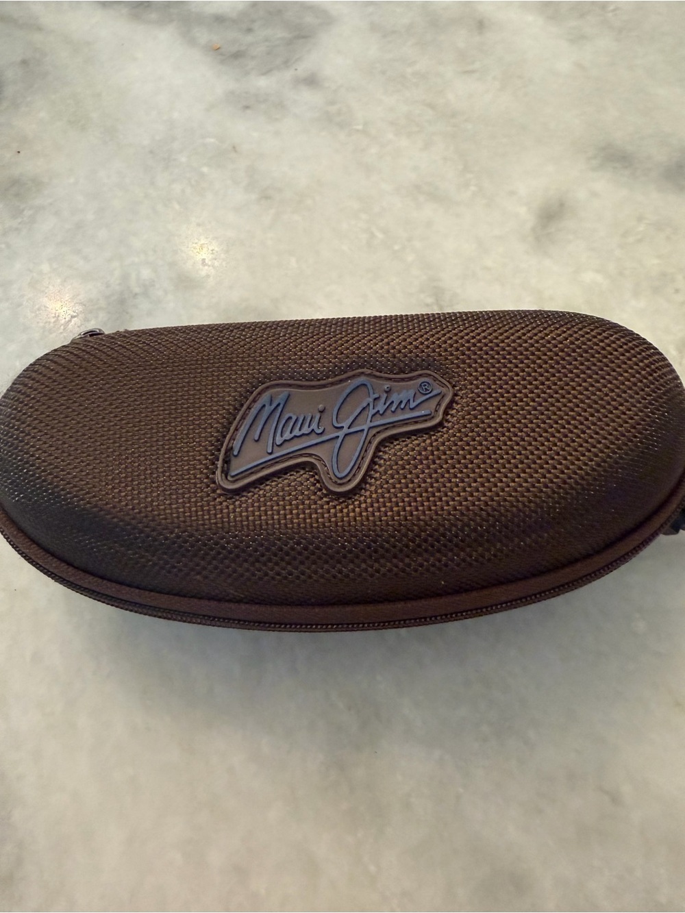 Maui Jim Chocolate Brown Textured Hard Shell Sunglasses Case